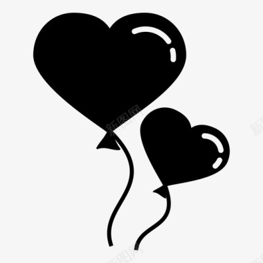 心形气球情人节礼物图标图标