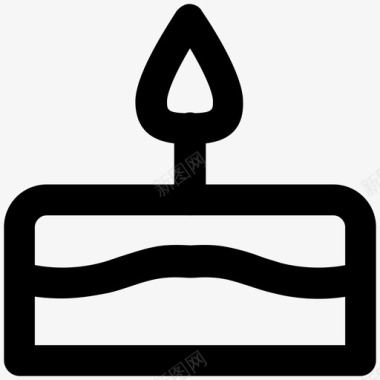 生日蛋糕酒店粗体线条图标图标