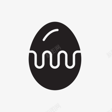 黑色弧形图案复活节彩蛋图标图标