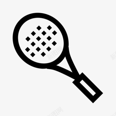 网球拍球场双打图标图标