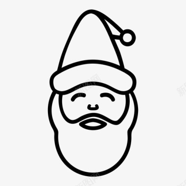 圣诞公公的胡子圣诞老人胡子圣诞图标图标