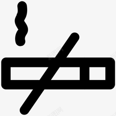 禁烟禁烟健康加粗线条图标图标