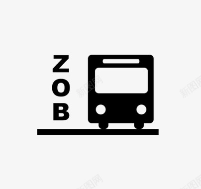 公交地铁标识公交站图标图标