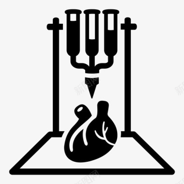 3d器官打印可打印器官医学图标图标