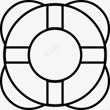 救援徽标救生圈安全救生图标图标