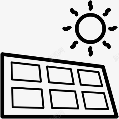 太阳能板太阳能太阳能板太阳能电池图标图标