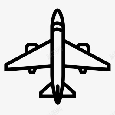 喷气式飞机机翼旅行图标图标