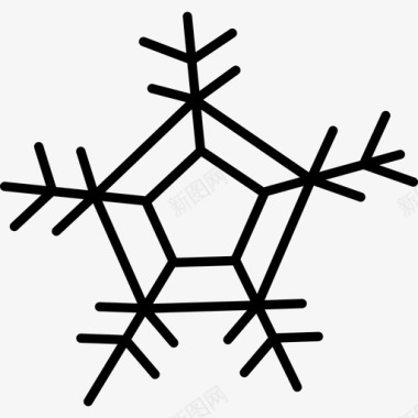 圣诞节雪花字体雪花圣诞节寒冷图标图标