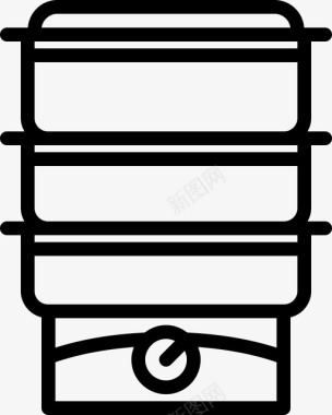 实物快餐蒸汽锅压力厨房图标图标