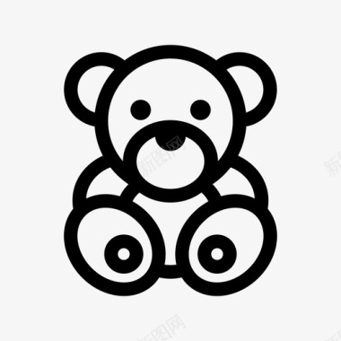 毛绒玩具背景泰迪熊毛绒玩具儿童图标图标