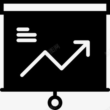 走向趋势演示趋势投影图标图标