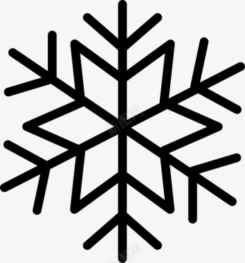 漫天雪花雪花径向对称雪花水晶图标图标