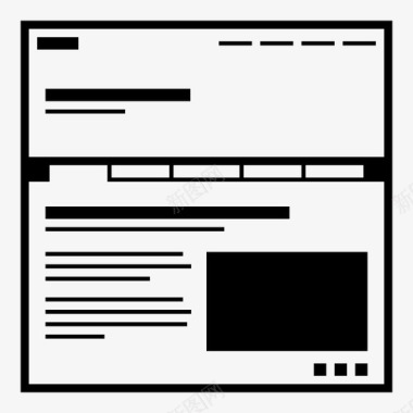 商务网站标签内容线框网页图标图标
