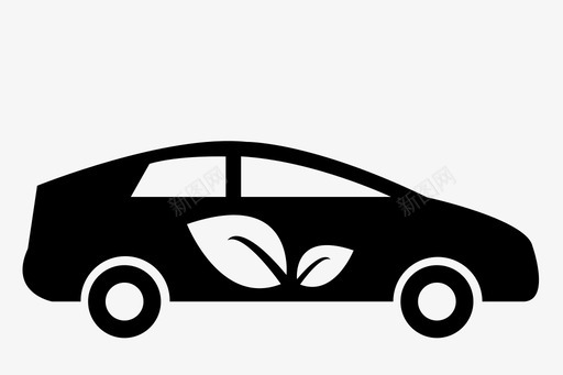 环保汽车对社会有益污染少图标图标