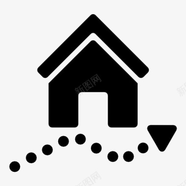 房地产房屋销售趋势图标图标
