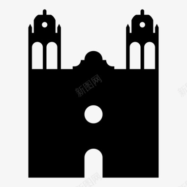 着名地标建筑圣萨尔瓦多大教堂布道宗教图标图标