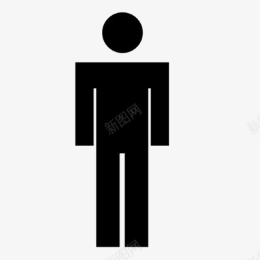 男性站立人男性图标图标