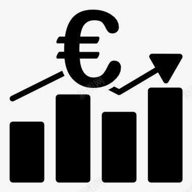 财务会计报表欧元业务图销售图报表图标图标