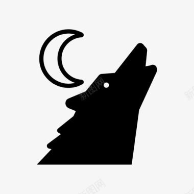 狼狼人月亮图标图标