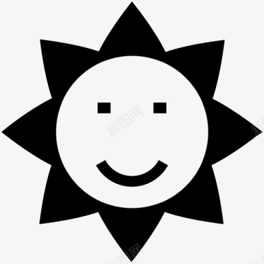 微笑的太阳大自然的创意偶像图标图标