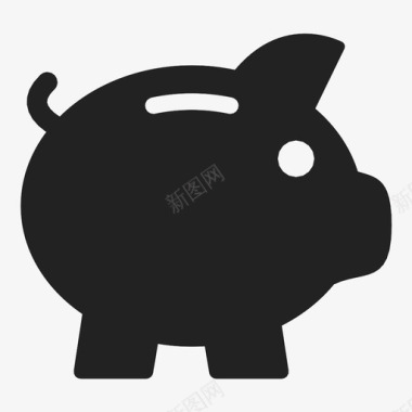 猪钱罐猪猪肉猪银行图标图标