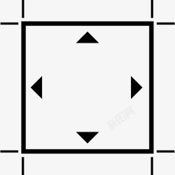 十字线的变体带导航箭头的十字线变体基本应用图标高清图片