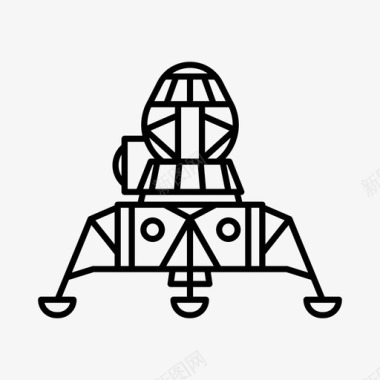 宇宙2222月球着陆器宇宙飞船航天飞机图标图标