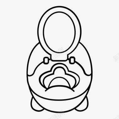 婴儿便盆厕所幼儿图标图标