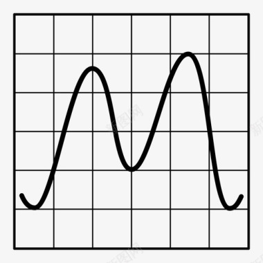 数字1到9线图研究统计图标图标