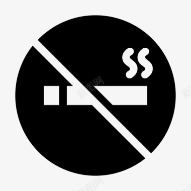 禁止吸烟标志牌安全区图标图标