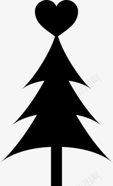 松树圣诞节圣诞装饰品图标图标