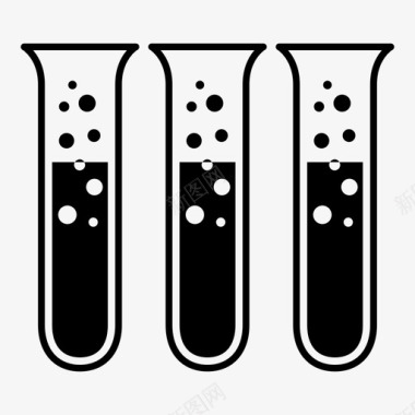 小瓶液化气试管化学实验图标图标