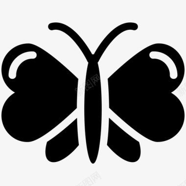 蝴蝶美丽爱的主题图标图标