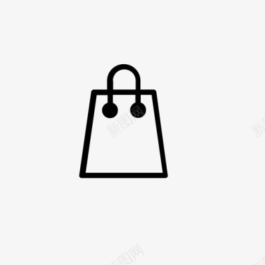 购物袋电子商务线条艺术图标图标