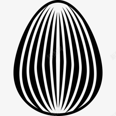 竖图案优雅的复活节彩蛋细竖线食物图标图标