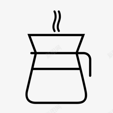 咖啡壶点心热的图标图标