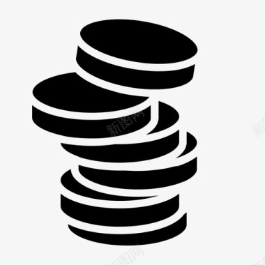 古楼一角硬币现金零钱图标图标