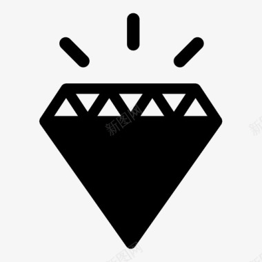 钻石镶嵌面宝石图标图标