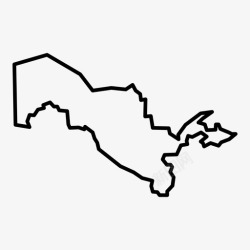 别克中国乌兹别克斯坦地图位置图标高清图片