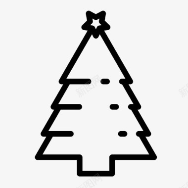 圣诞树稀疏的真的图标图标