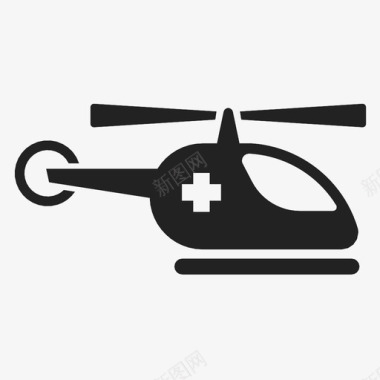 护士医疗直升机护士机动车辆图标图标