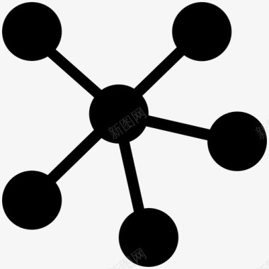 分子结构分子原子附着图标图标