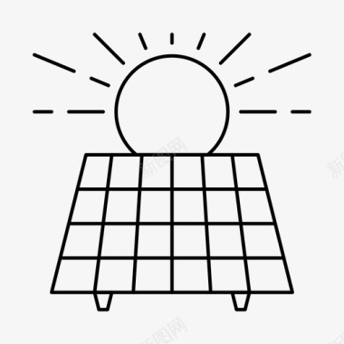 太阳能板太阳能热辐射荨麻疹图标图标