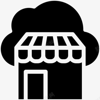 购物云商店庇护所在线商店图标图标