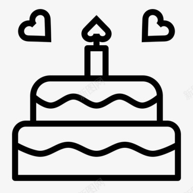 蛋糕庆祝食品情人节图标图标