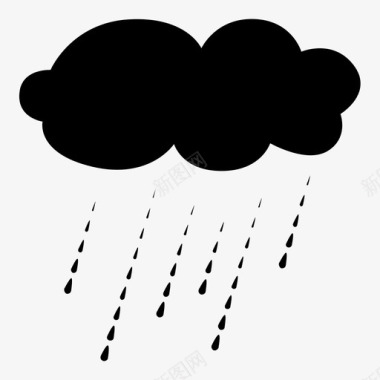 雨云水雨伞图标图标