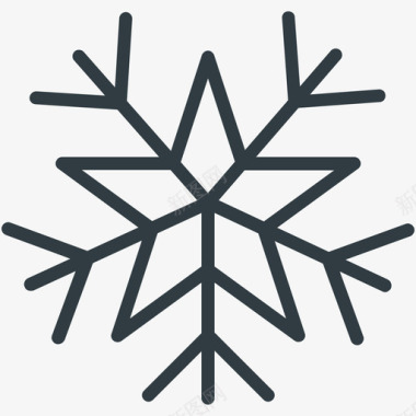 透明雪花雪花自然线图标图标