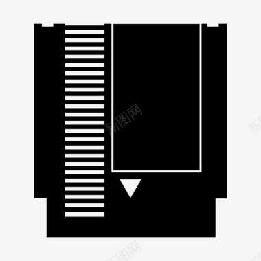 矢量复古卷纸nes墨盒小型复古图标图标