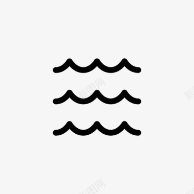 水纹波浪波浪海滩水流图标图标