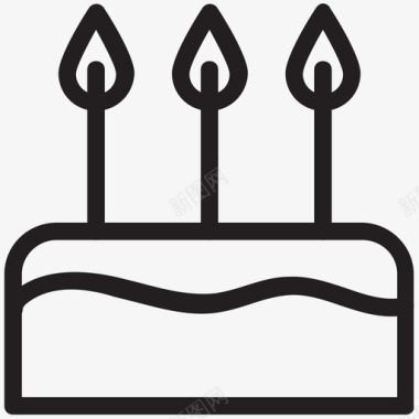生日蛋糕礼物糖衣图标图标